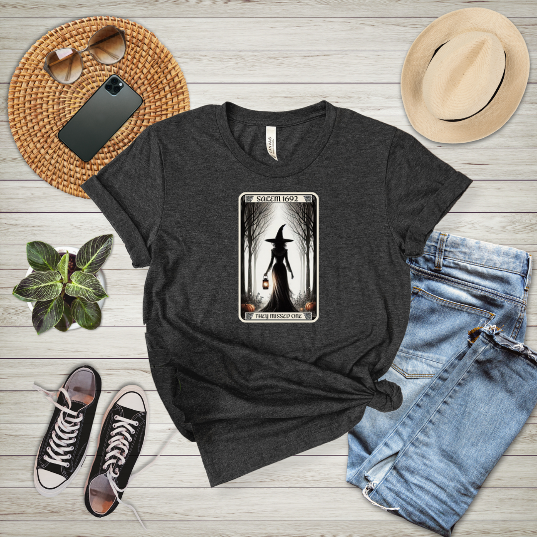 Asphalt heather tee witchy