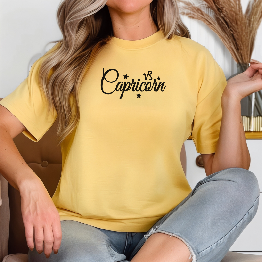 Capricorn tee in mustard