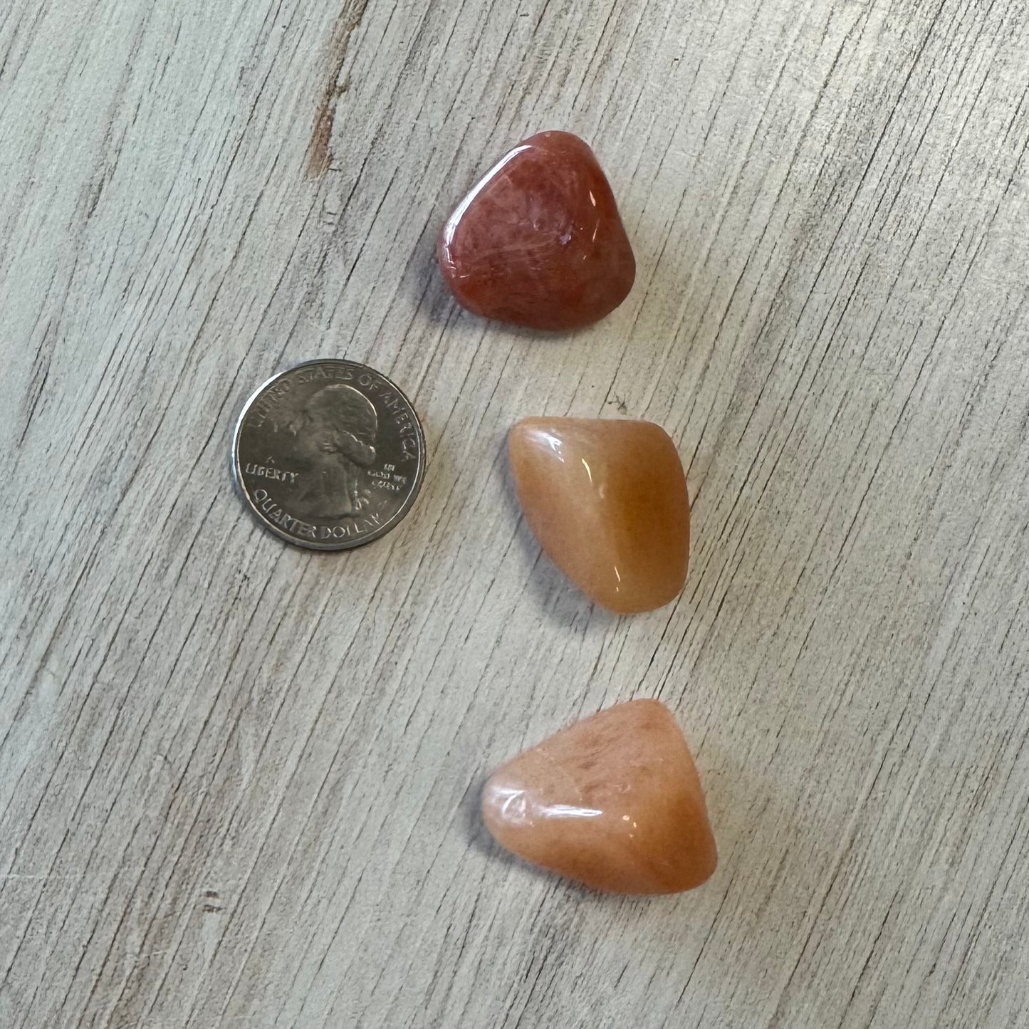 Tumbled peach aventurine crystal