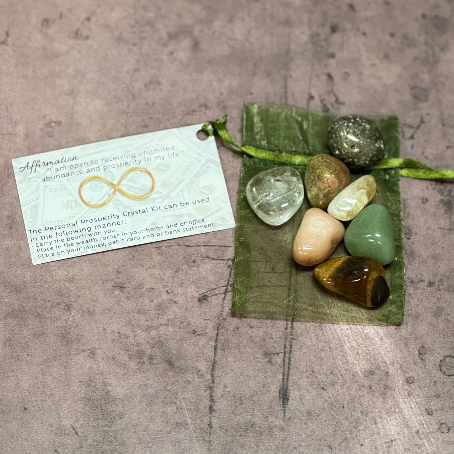 Personal prosperity crystal kit