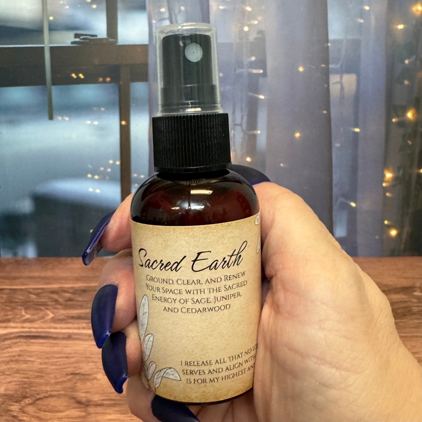 Sacred earth spray for grounding and healing