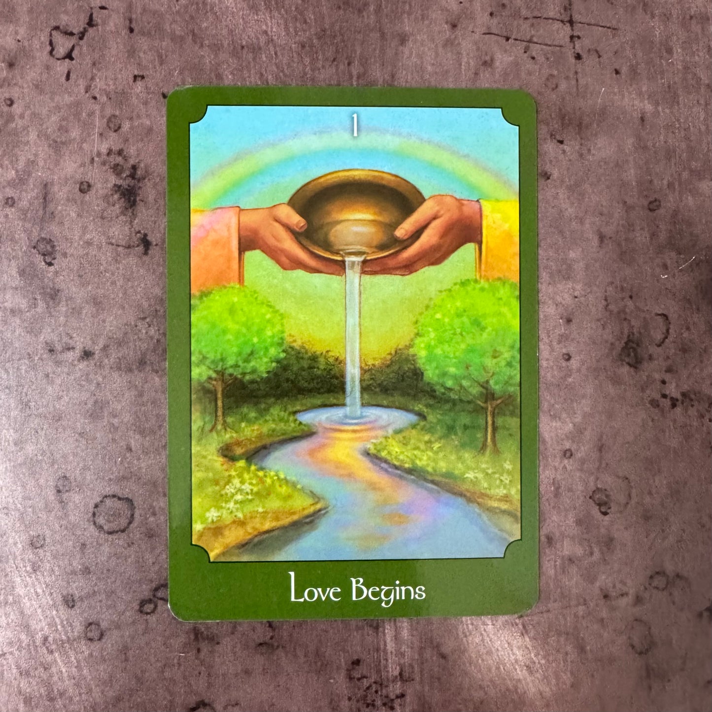 Love begins card from Psychic Tarot