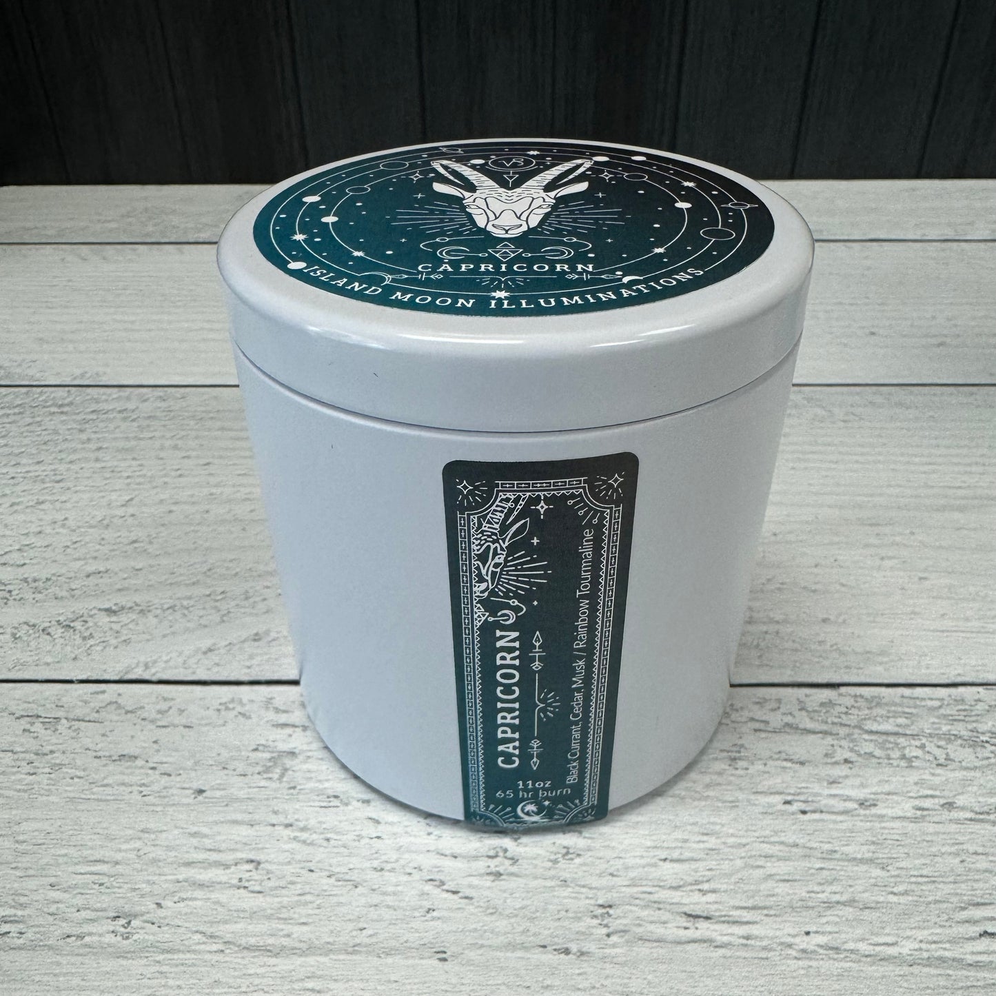 Capricorn candle with lid