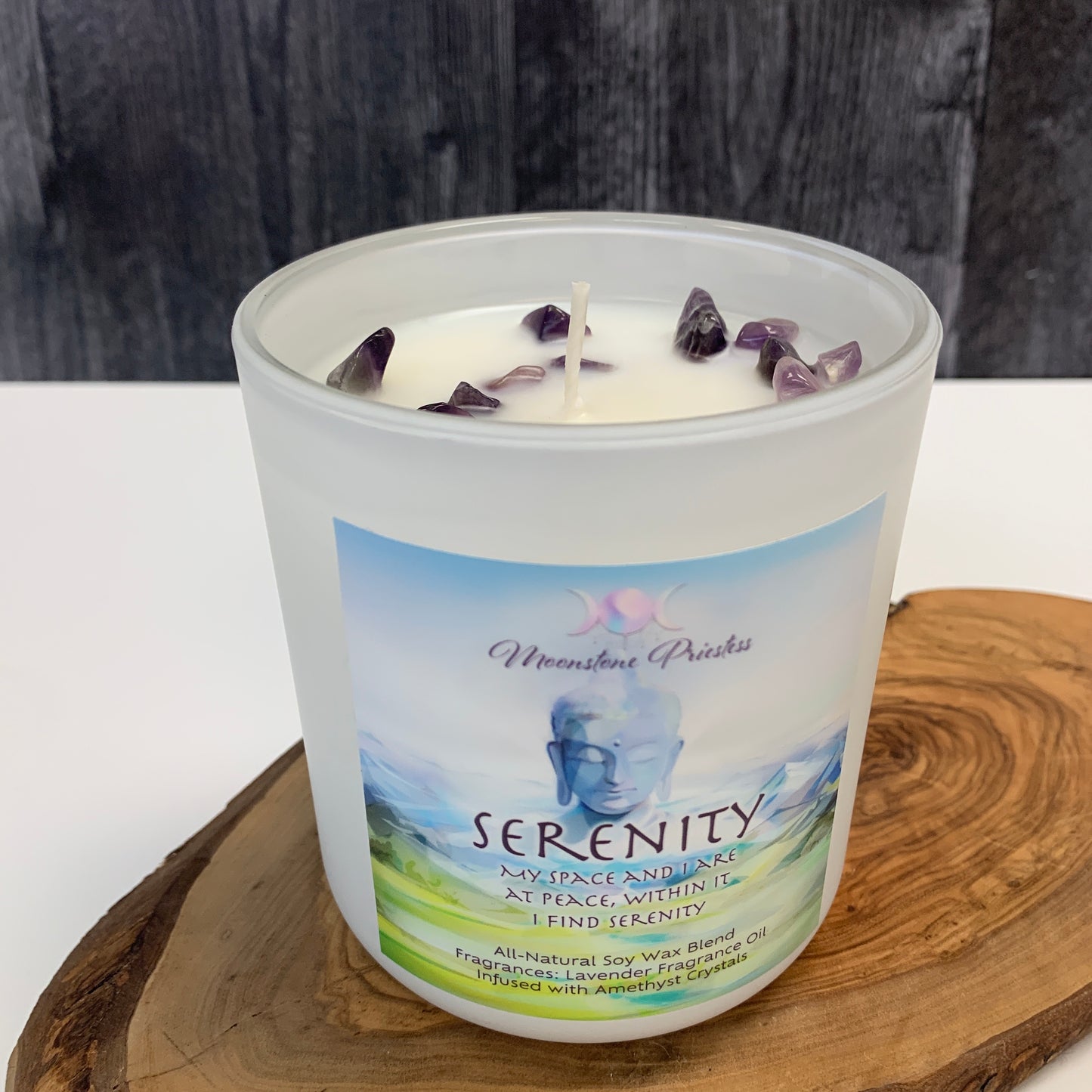 Amethyst Crystals Candle