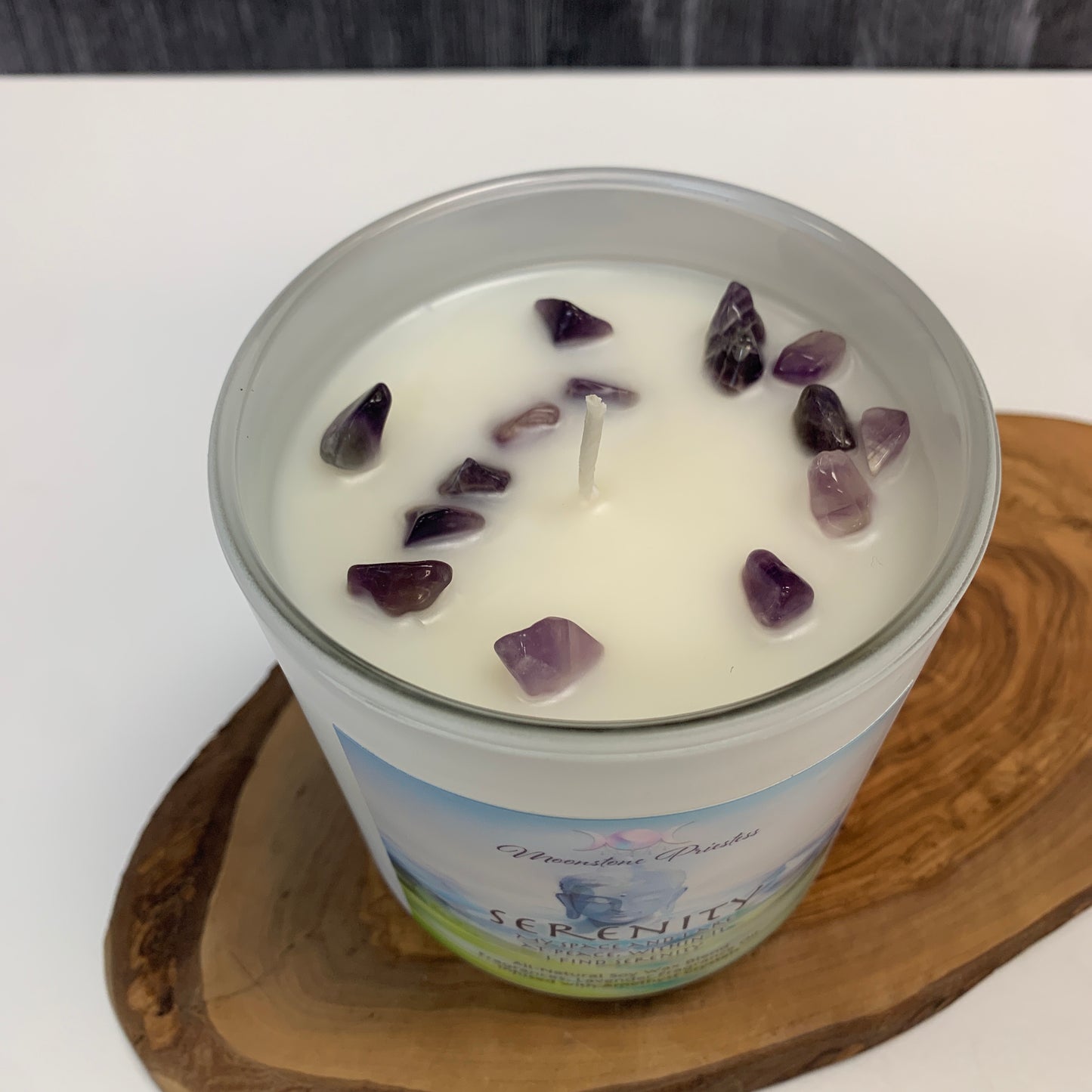 Amethyst Crystals Candle