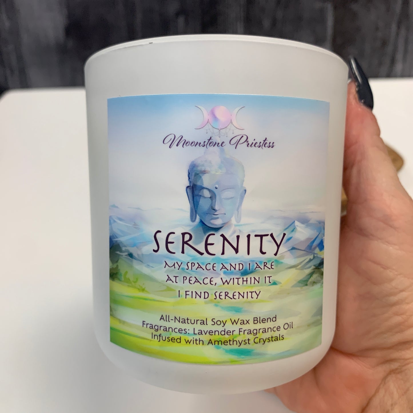 Amethyst Crystals Candle
