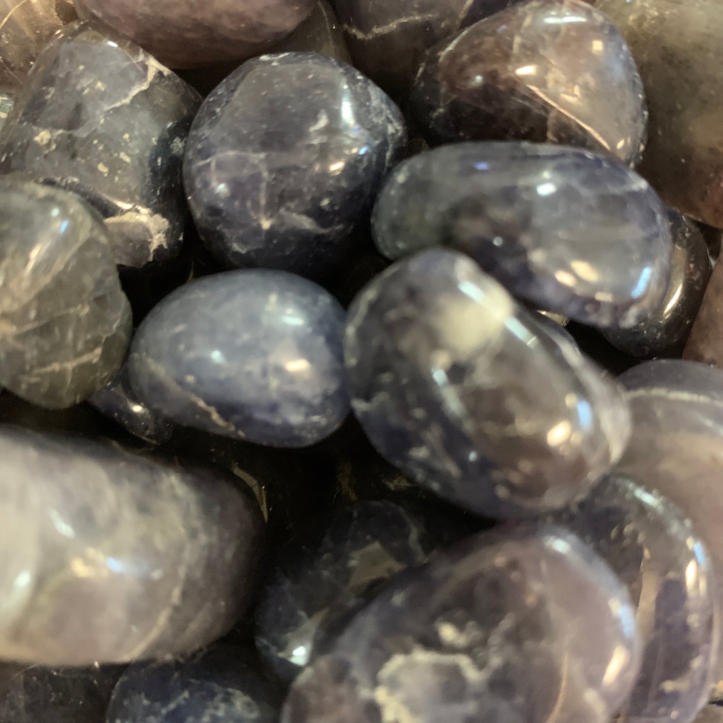 Iolite Crystal Candle