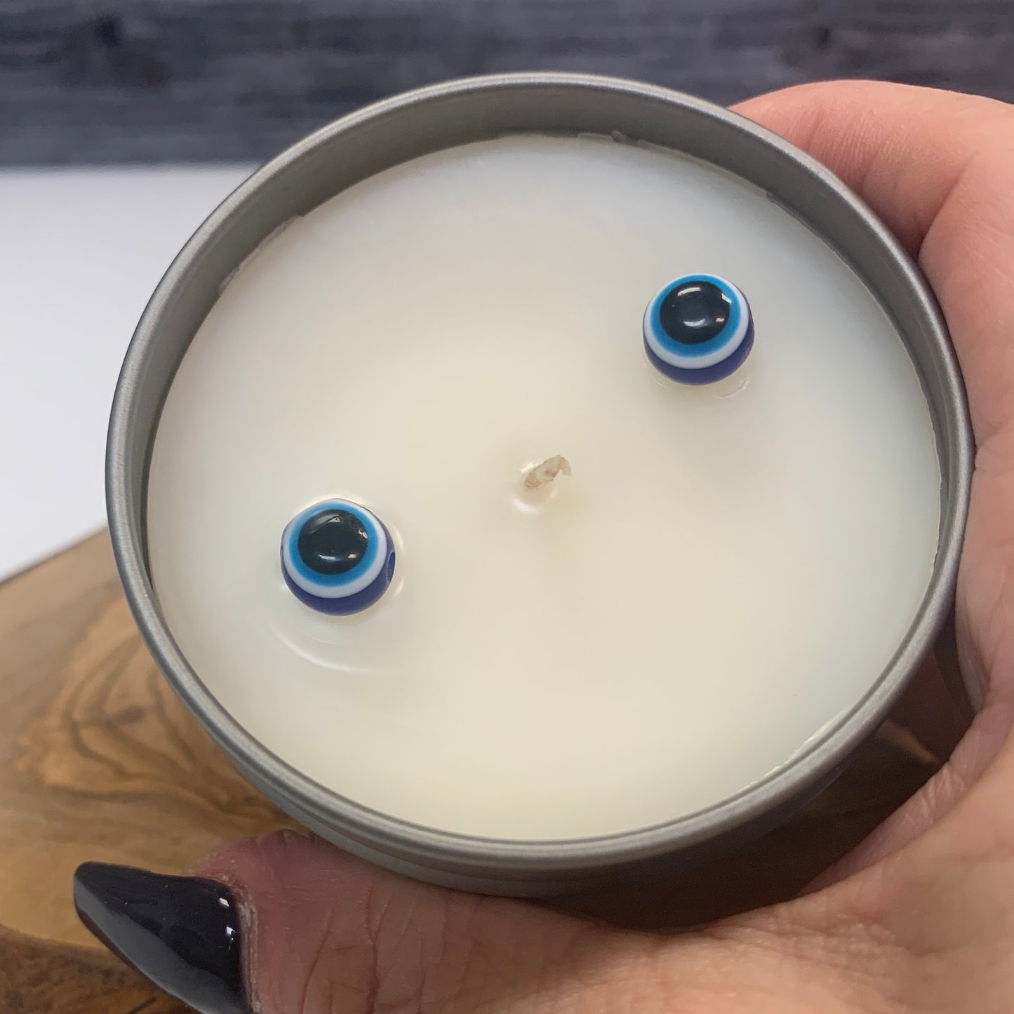 Evil Eye Protection Candle Travel Tin