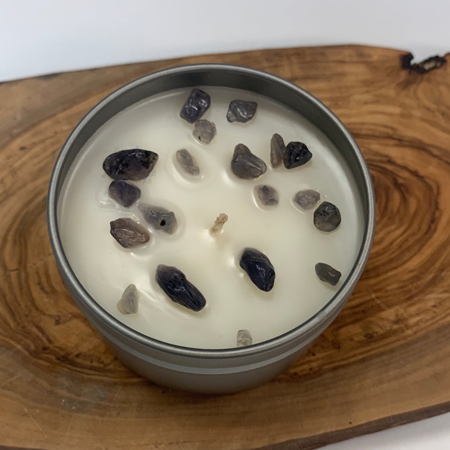Iolite Crystal Handmade Candle
