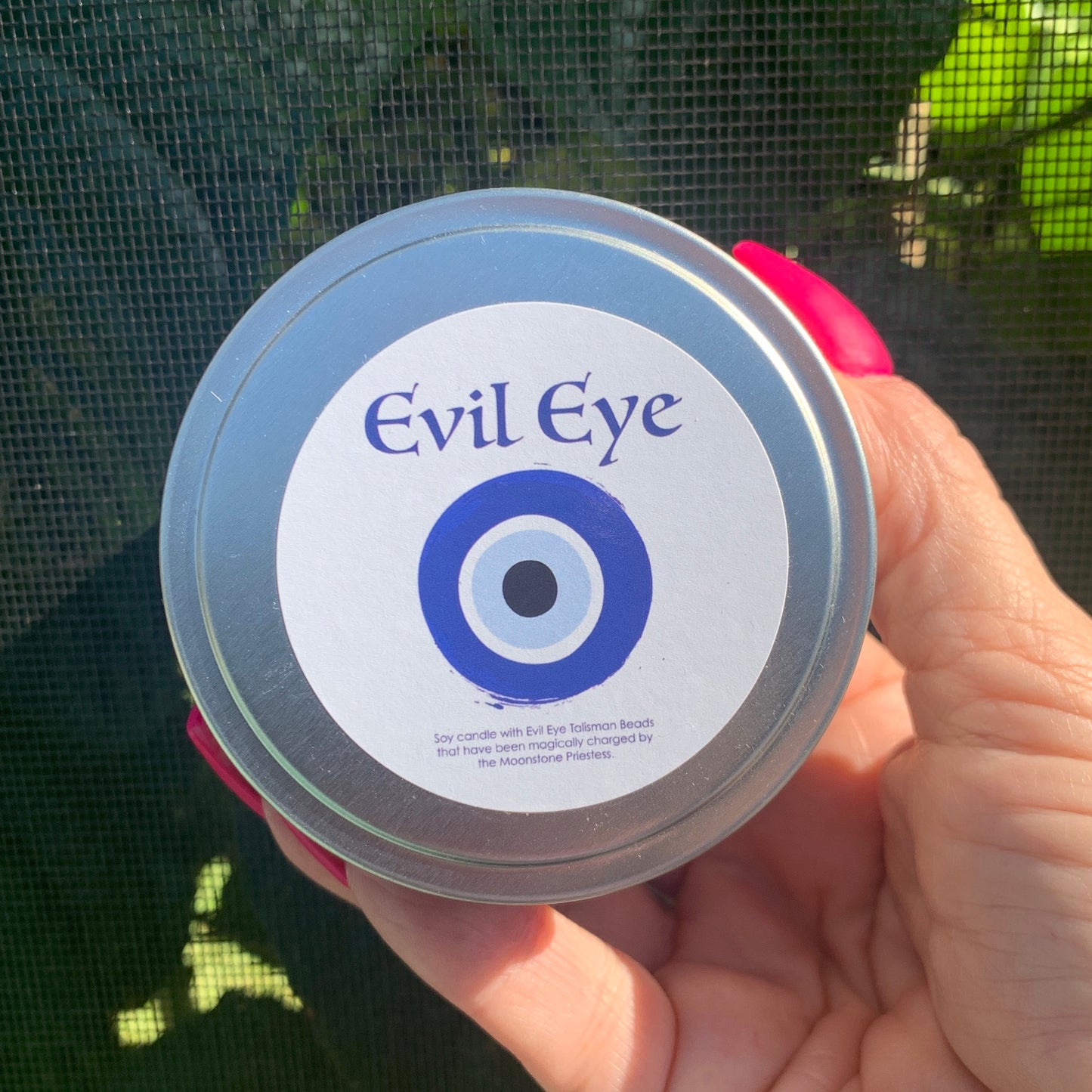 Evil Eye Protection Candle Travel Tin