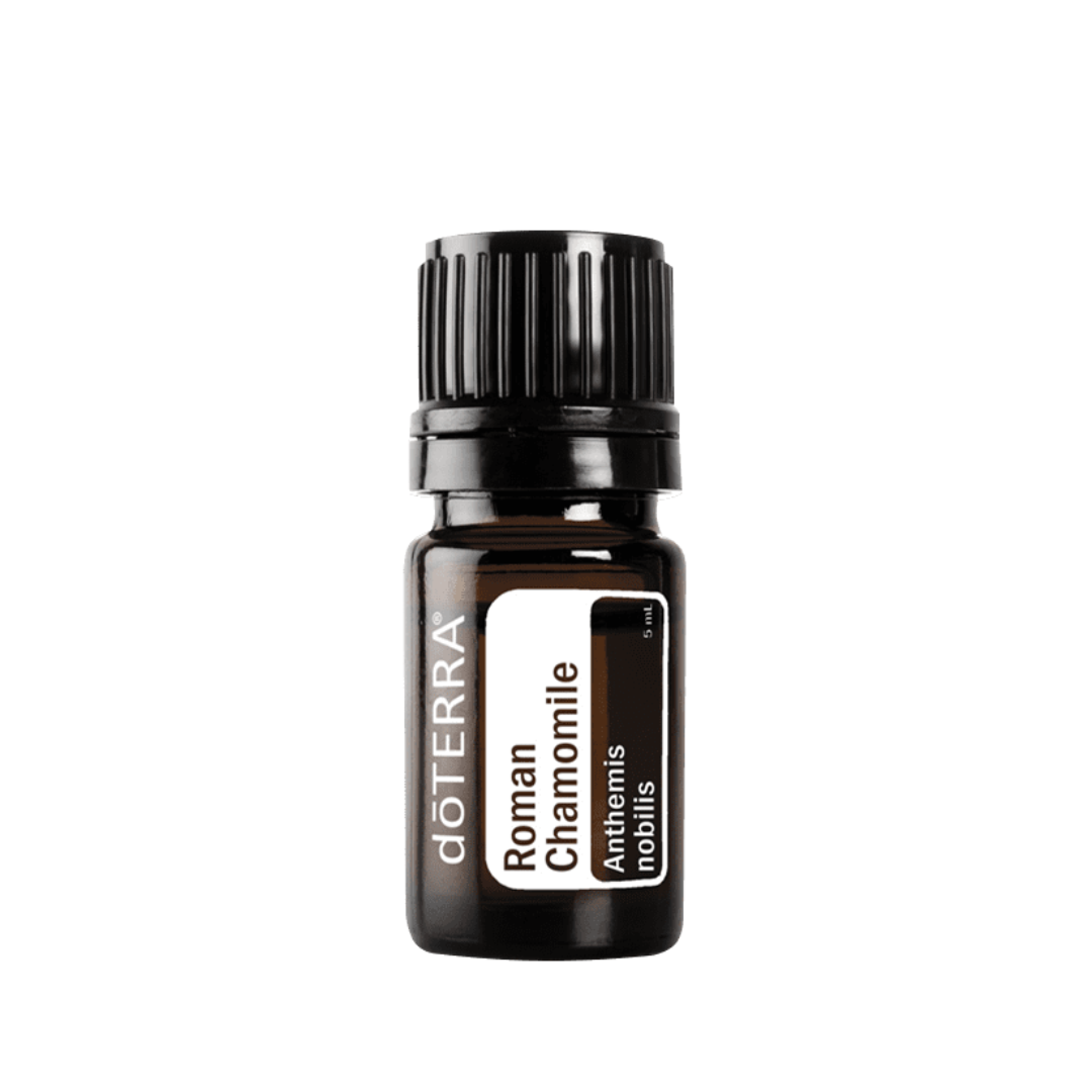 doTERRA Roman Chamomile essential oil bottle on a white background