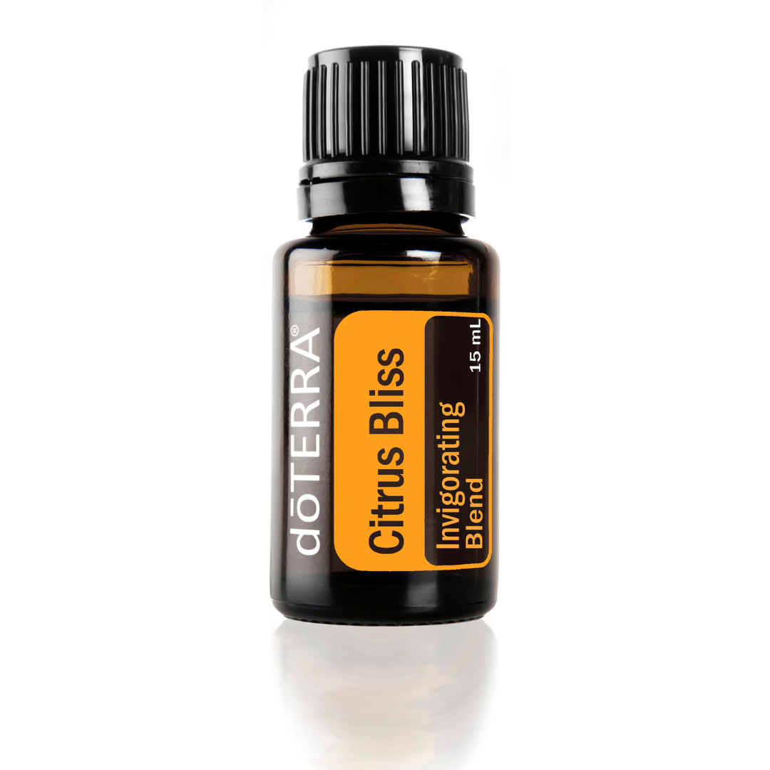 doTERRA Citrus Bliss essential oil bottle on a white background