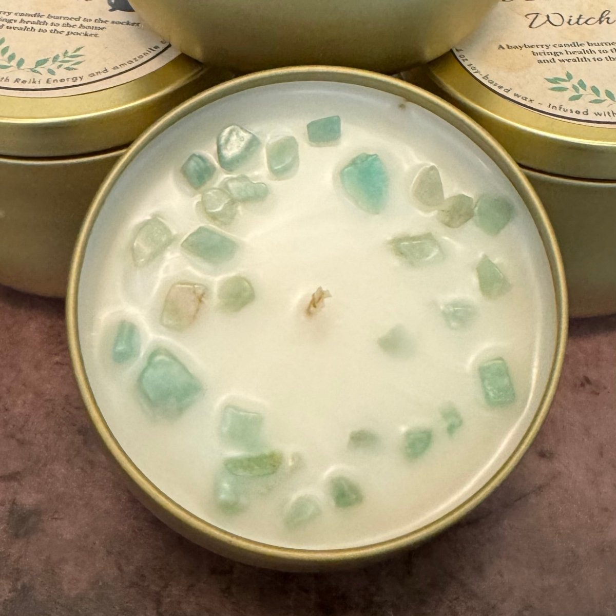 Abundant Witch Candle Bayberry & Amazonite New Year Magic - The Mystical Moon Online Store