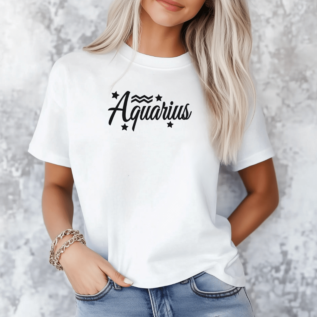 Aquarius Zodiac T-Shirt - The Mystical Moon Online Store