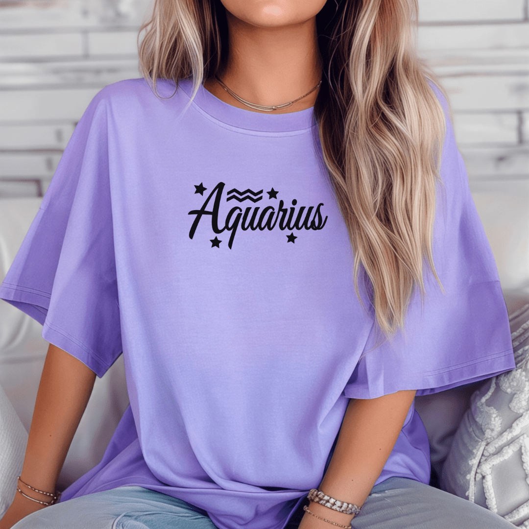 Aquarius Zodiac T-Shirt - The Mystical Moon Online Store