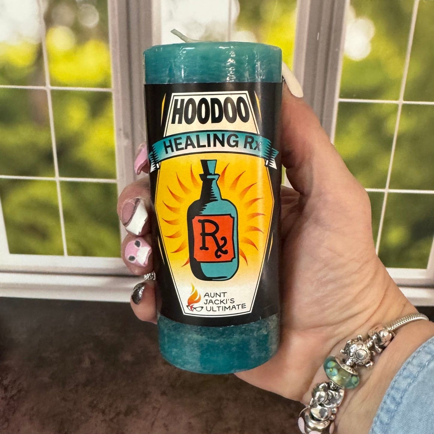 Aunt Jacki's Hoodoo Healing RX Candle - The Mystical Moon Online Store