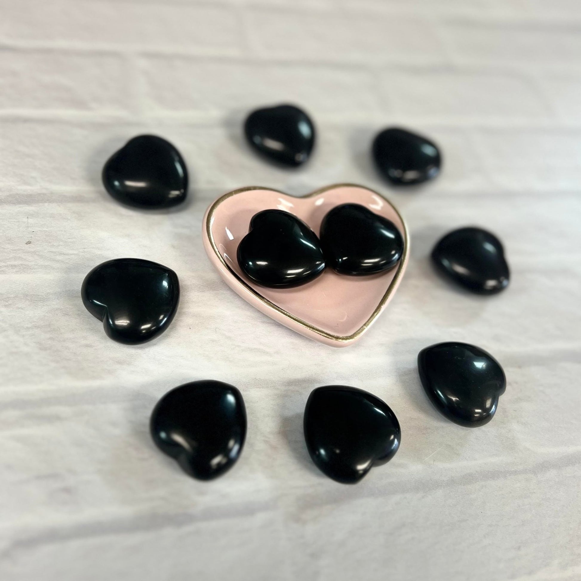 Black Obsidian Tumbled 30mm Heart - The Mystical Moon Online Store
