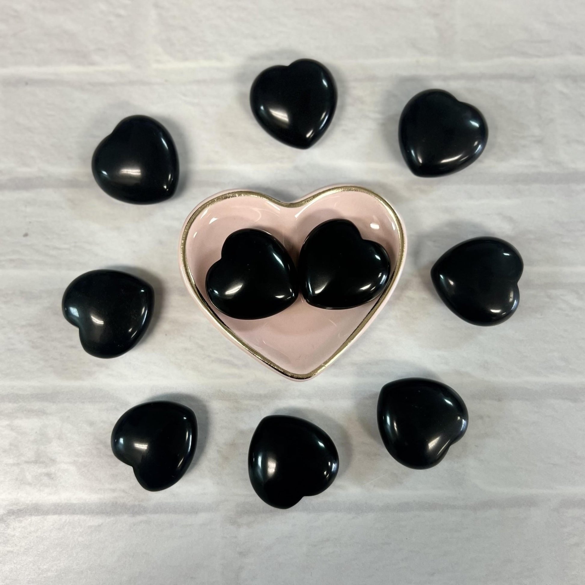 Black Obsidian Tumbled 30mm Heart - The Mystical Moon Online Store