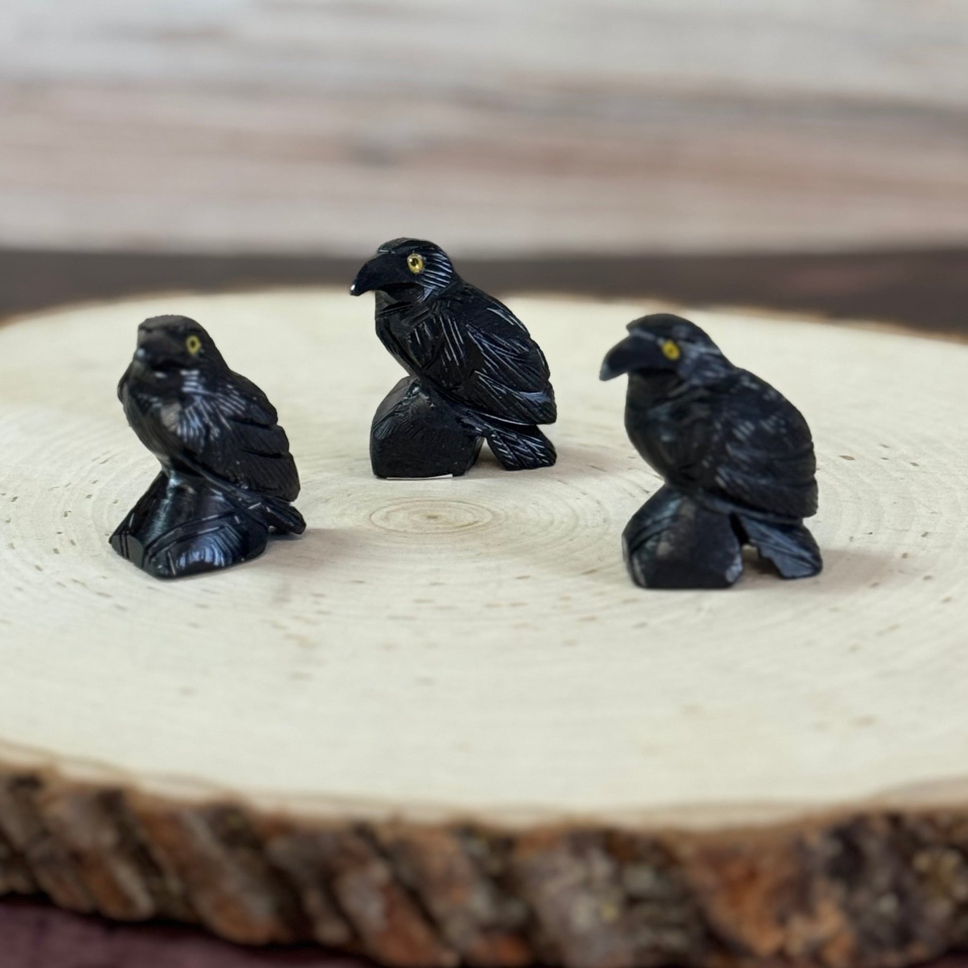 Black Onyx Raven Statue - The Mystical Moon Online Store
