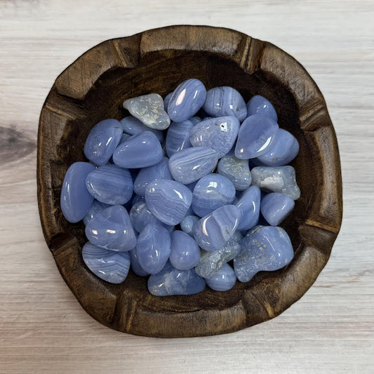 Blue Lace Agate Tumbled Crystal - The Mystical Moon Online Store