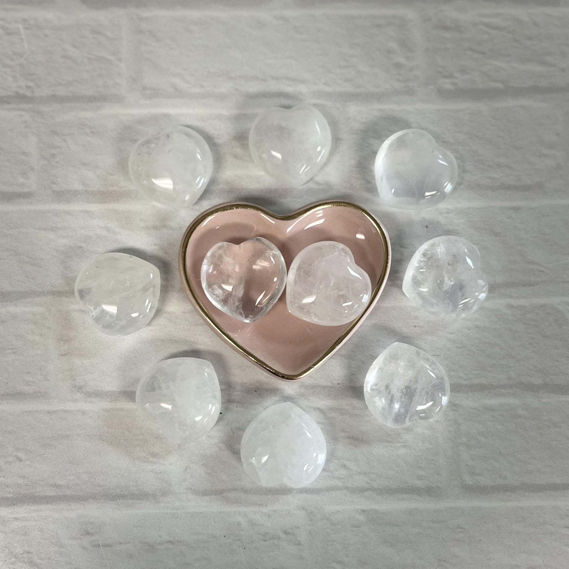 Clear Quartz Tumbled 30mm Heart - The Mystical Moon Online Store