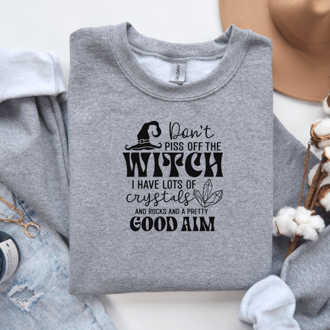 Crystal Lover Witchy Sweatshirt | Mystical Humor Apparel - The Mystical Moon Online Store