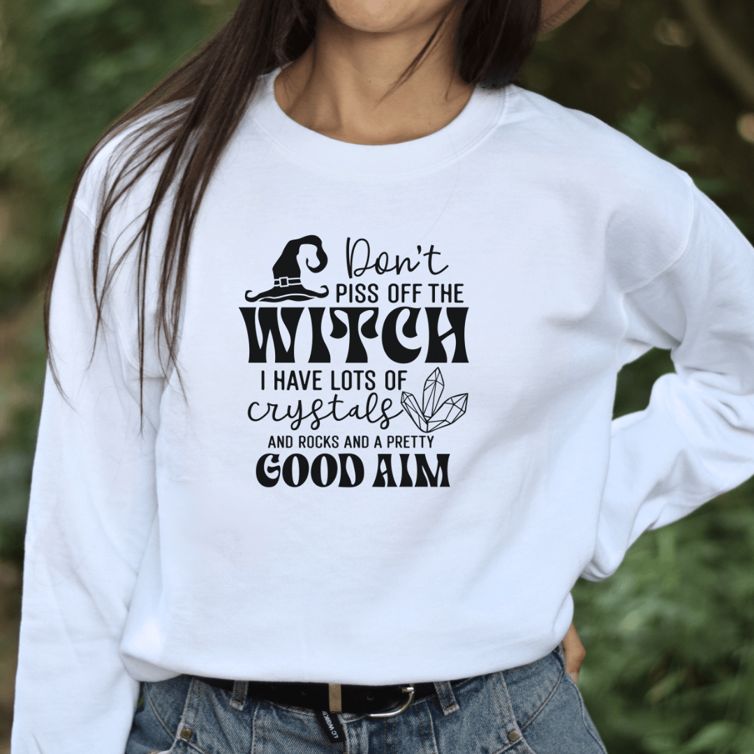 Crystal Lover Witchy Sweatshirt | Mystical Humor Apparel - The Mystical Moon Online Store