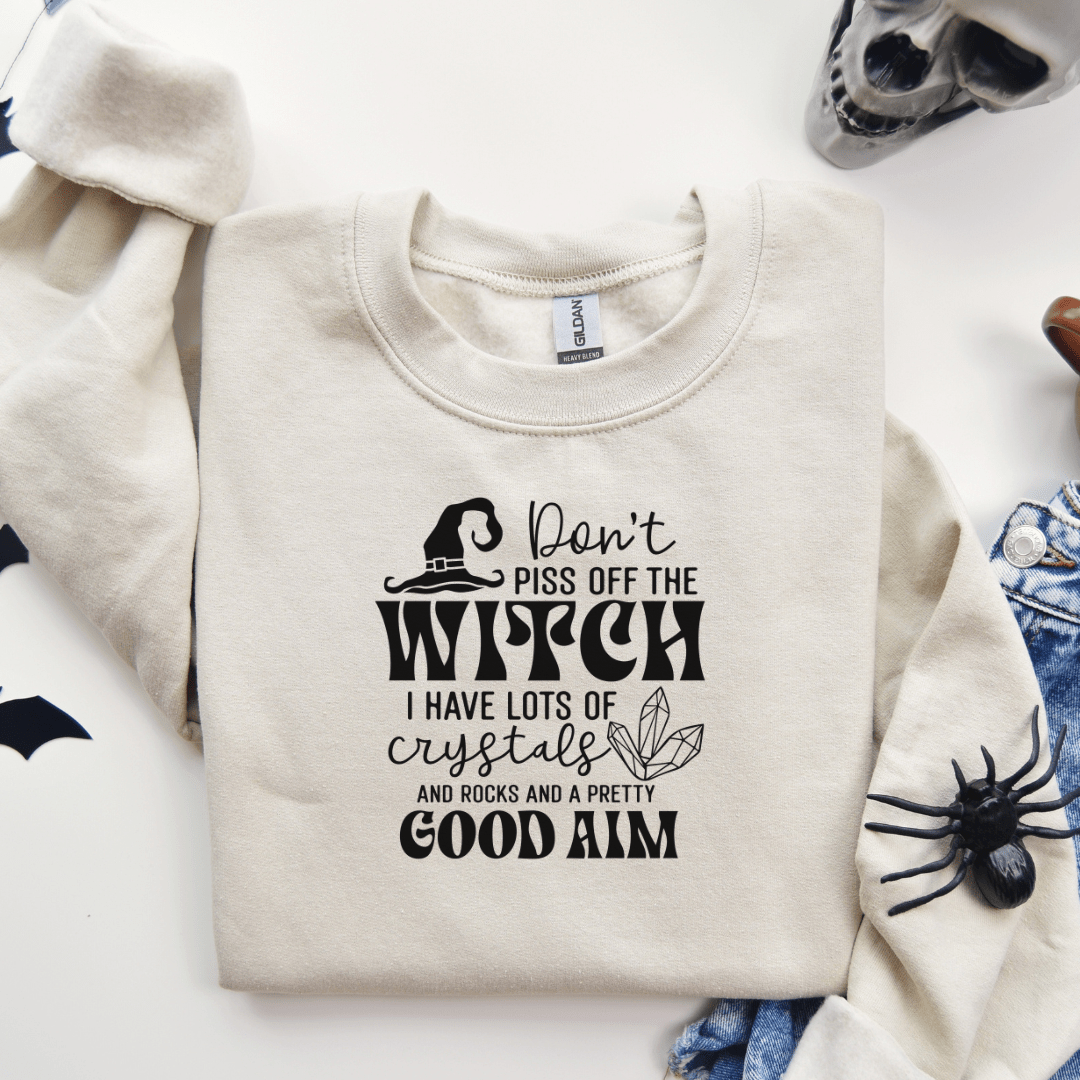 Crystal Lover Witchy Sweatshirt | Mystical Humor Apparel - The Mystical Moon Online Store