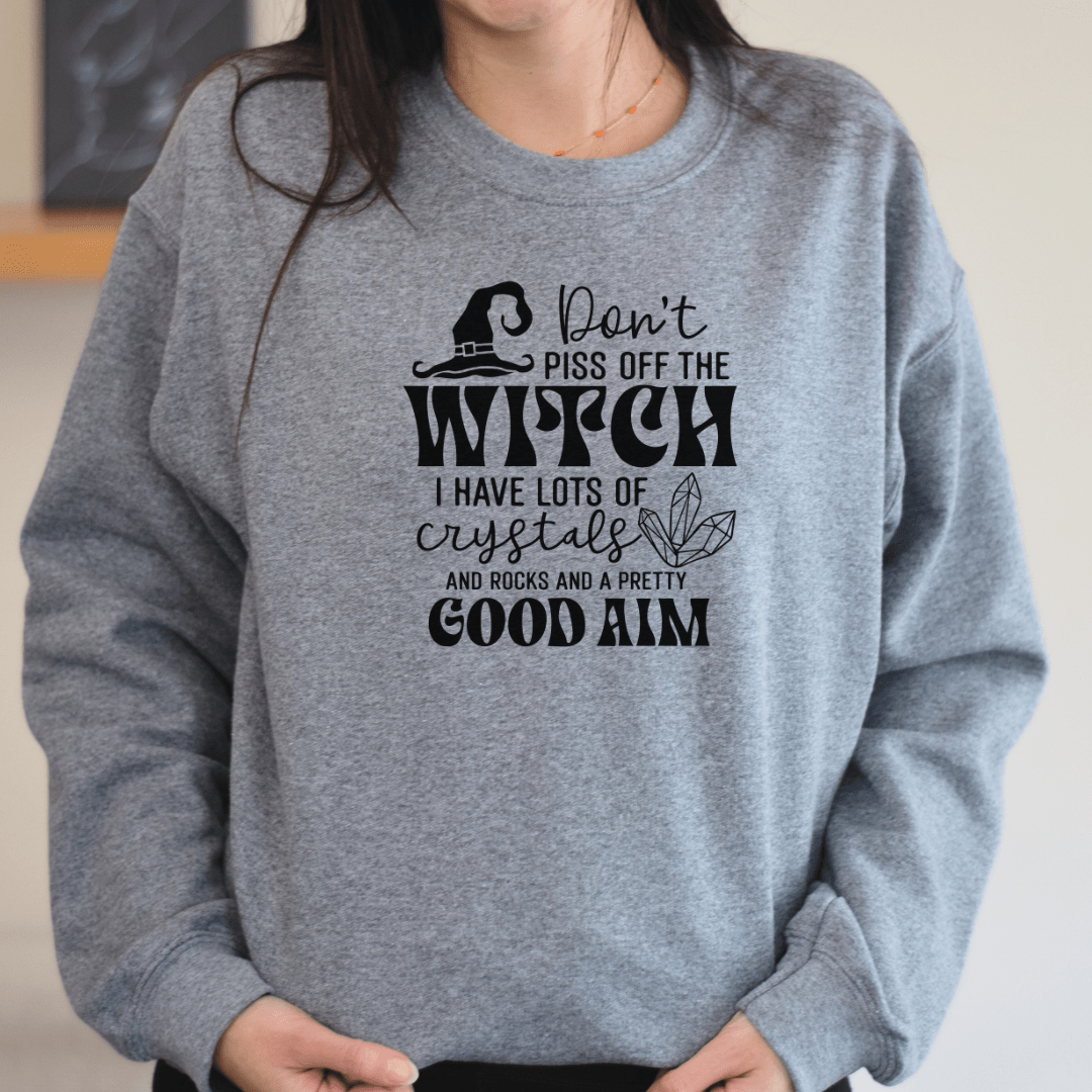 Crystal Lover Witchy Sweatshirt | Mystical Humor Apparel - The Mystical Moon Online Store