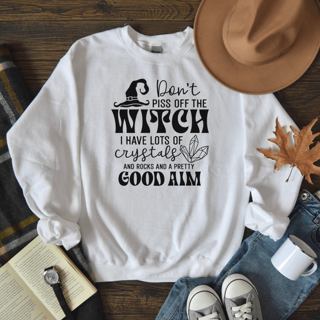 Crystal Lover Witchy Sweatshirt | Mystical Humor Apparel - The Mystical Moon Online Store