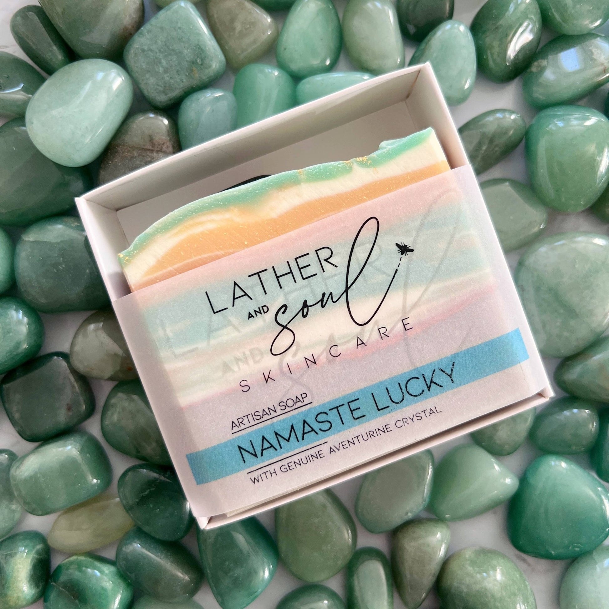 Crystal Soap - Namaste Lucky | Green Aventurine - The Mystical Moon Online Store