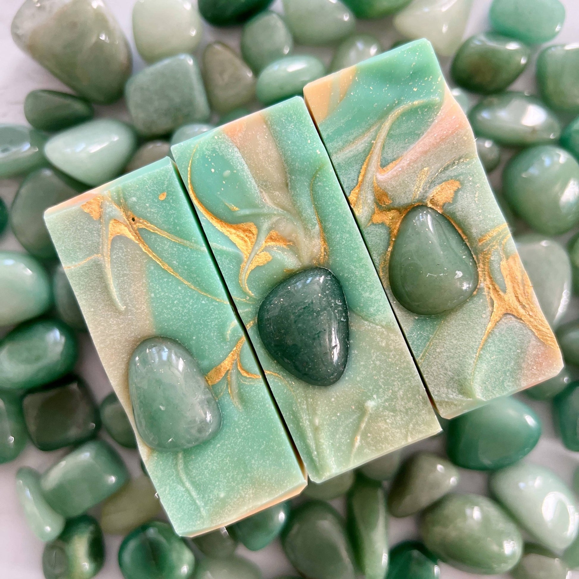 Crystal Soap - Namaste Lucky | Green Aventurine - The Mystical Moon Online Store