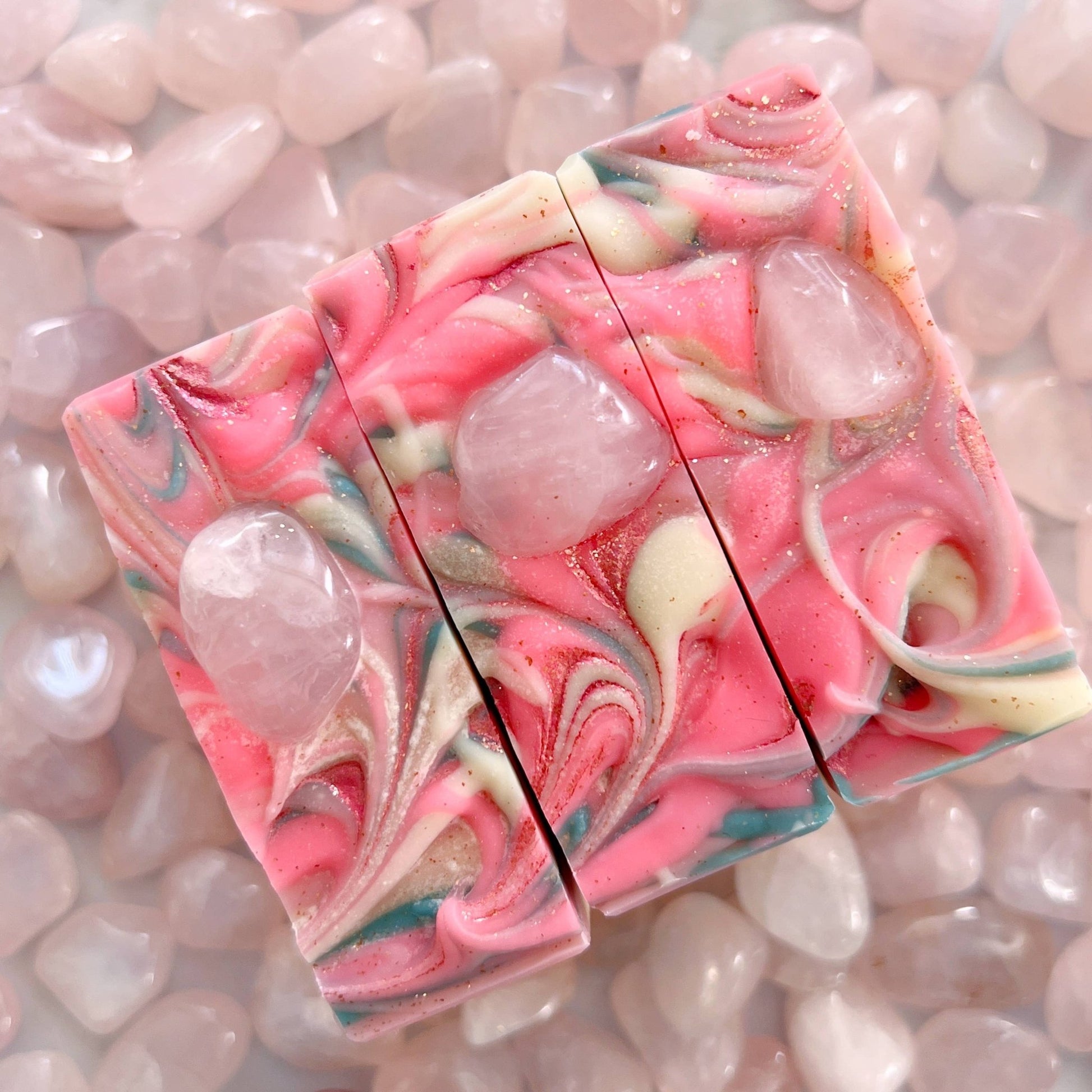 Crystal Soap - Namaste Peaceful | Rose Quartz - The Mystical Moon Online Store