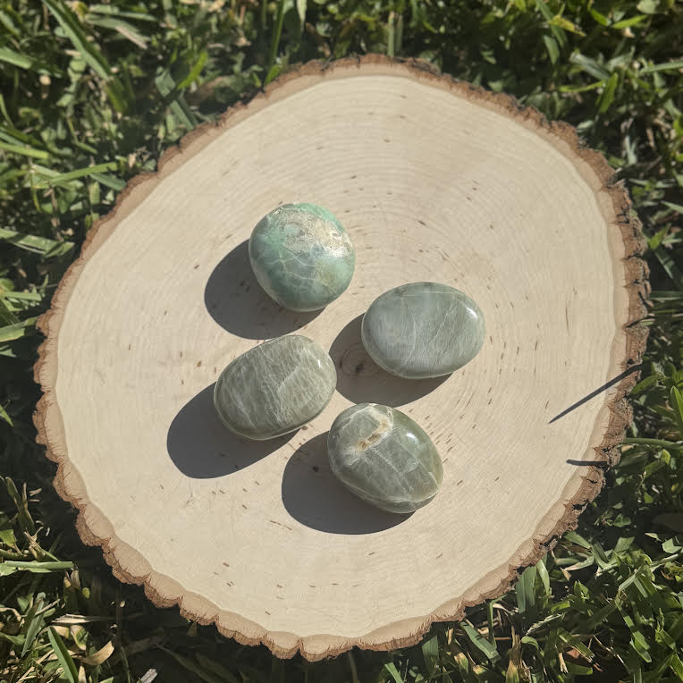 Garnierite (Green Moonstone) Palm Stones - The Mystical Moon Online Store