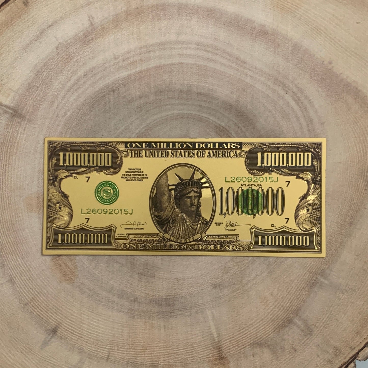 Gold Foil One Million Dollar Feng Shui For Money Spells - The Mystical Moon Online Store