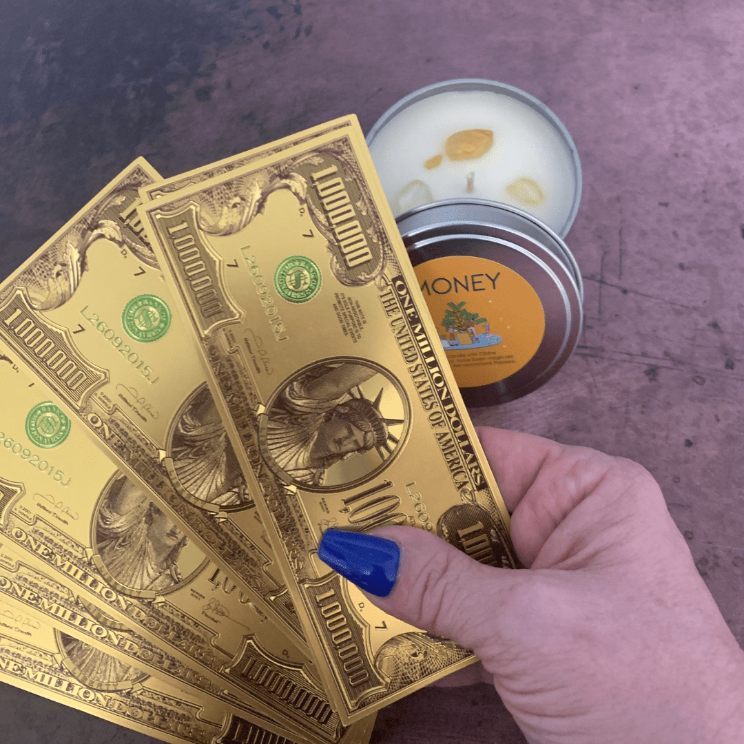 Gold Foil One Million Dollar Feng Shui For Money Spells - The Mystical Moon Online Store