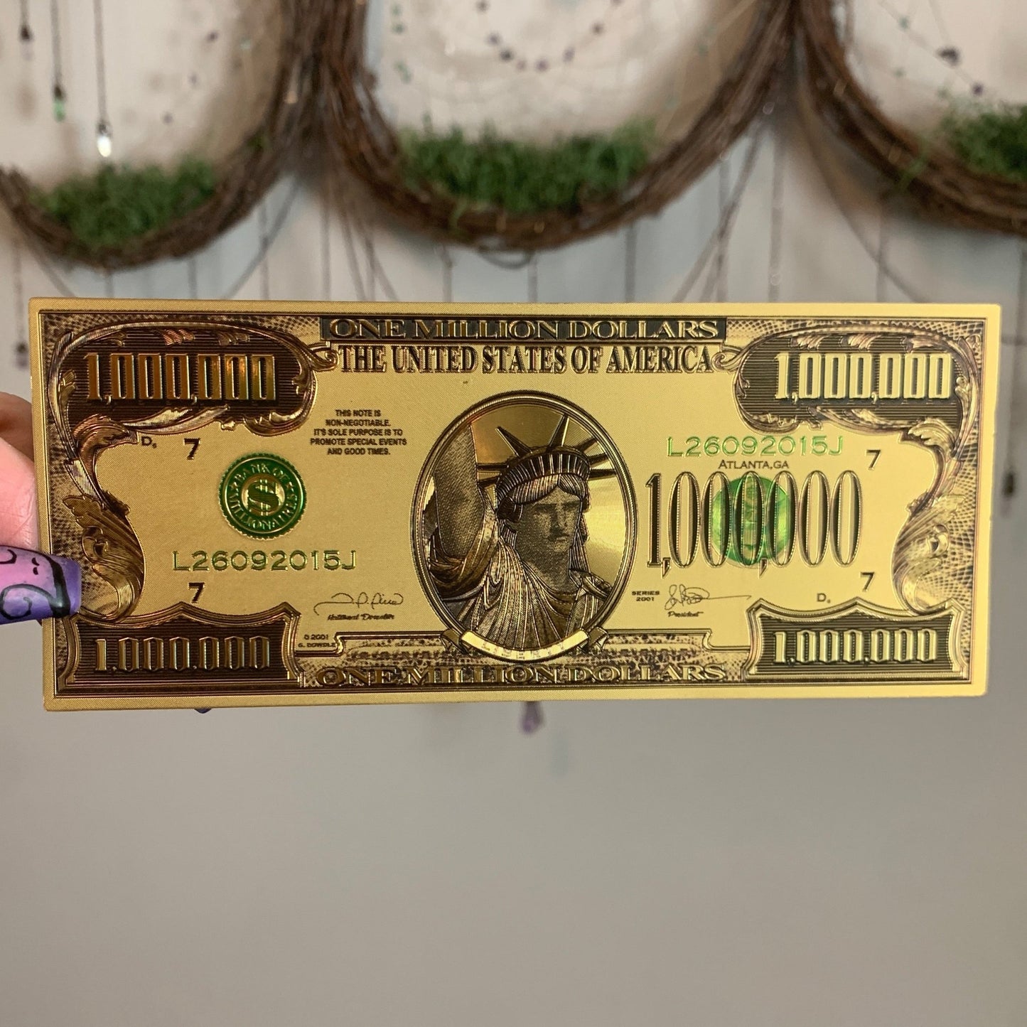 Gold Foil One Million Dollar Feng Shui For Money Spells - The Mystical Moon Online Store