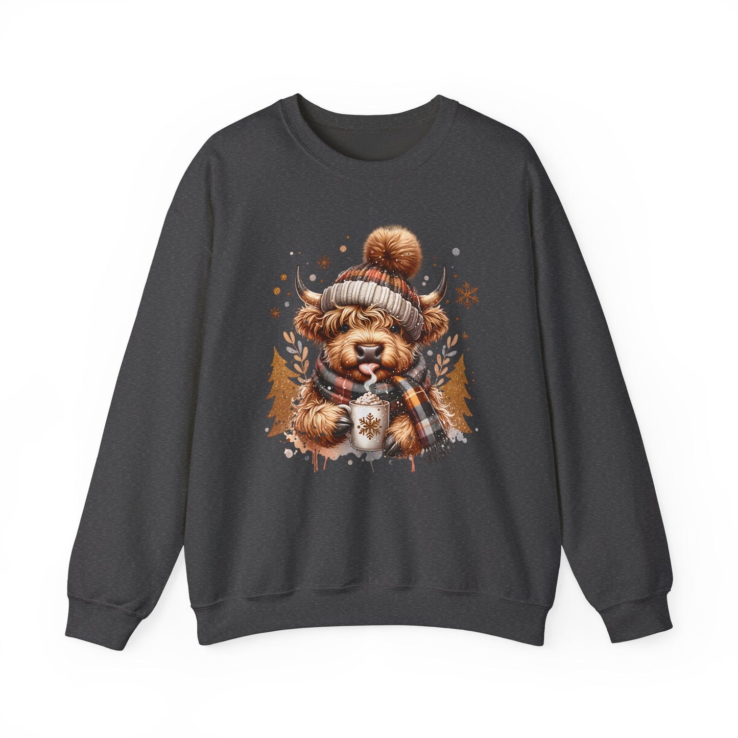 Highland Cozy Vibes Cow Sweatshirt - The Mystical Moon Online Store