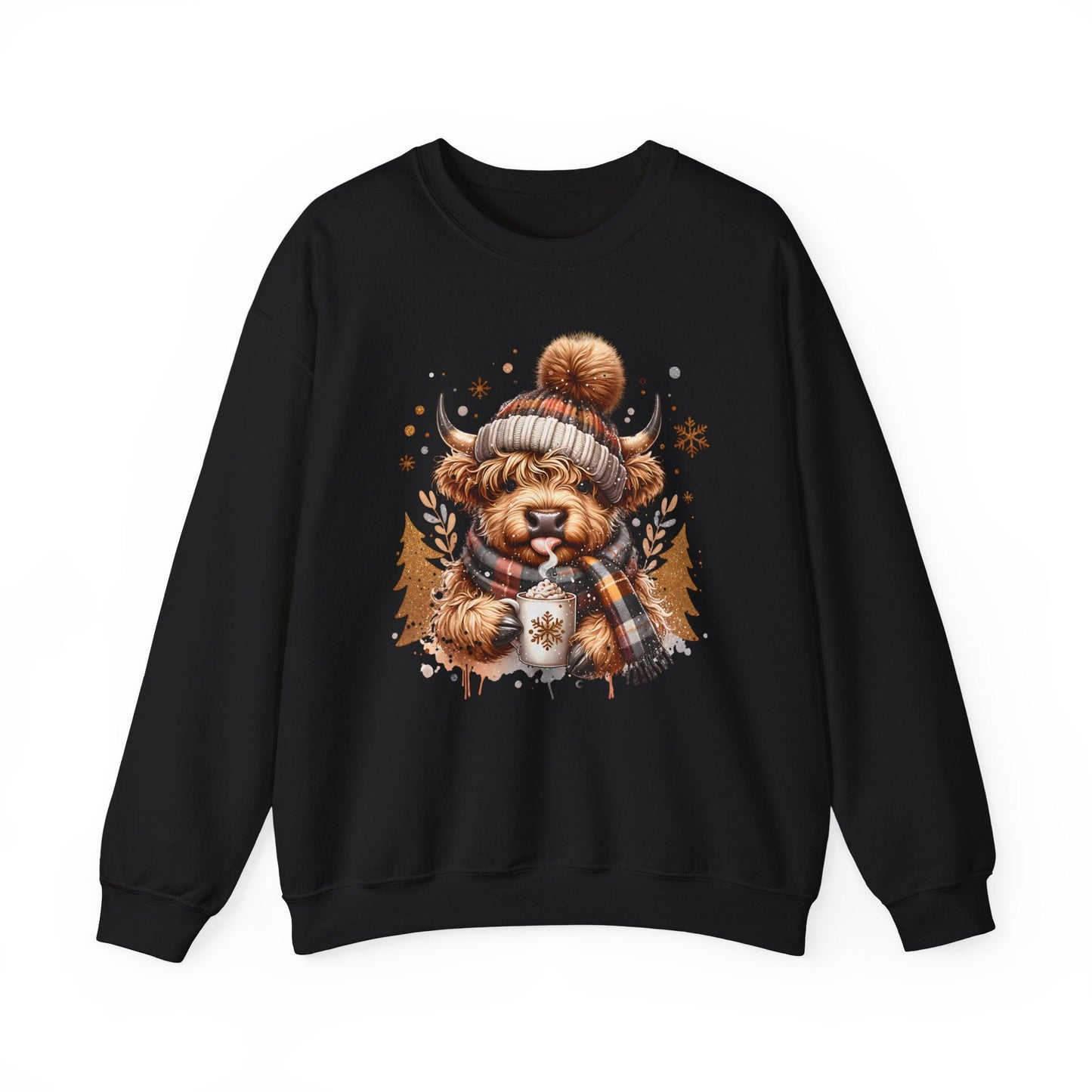 Highland Cozy Vibes Cow Sweatshirt - The Mystical Moon Online Store