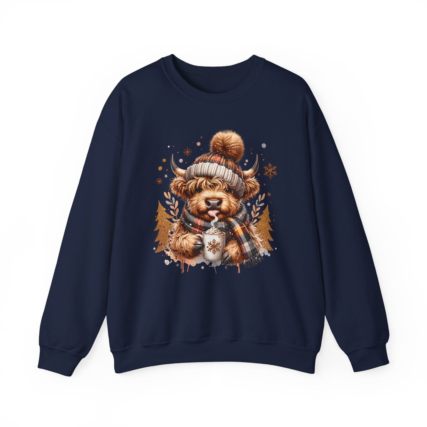Highland Cozy Vibes Cow Sweatshirt - The Mystical Moon Online Store