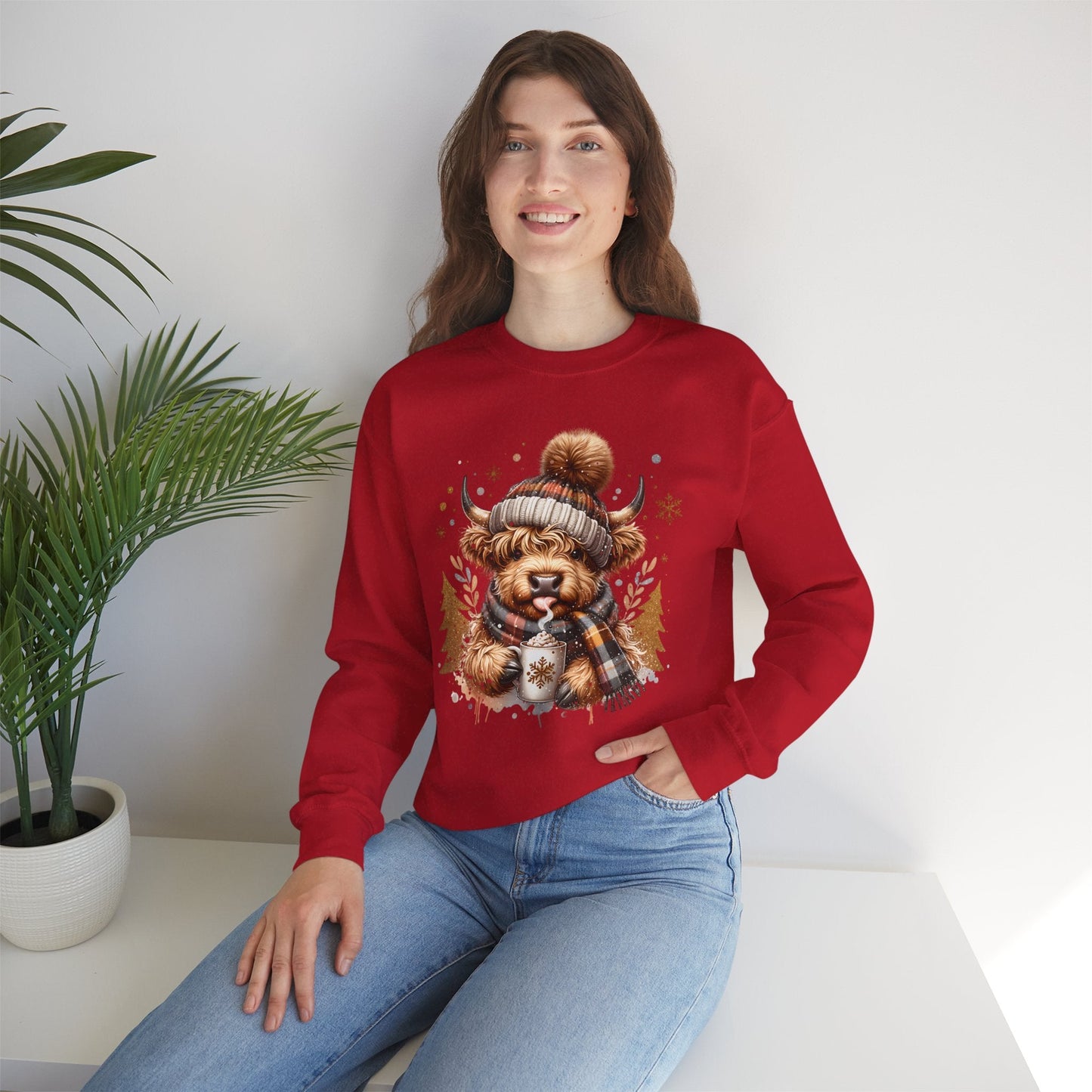 Highland Cozy Vibes Cow Sweatshirt - The Mystical Moon Online Store