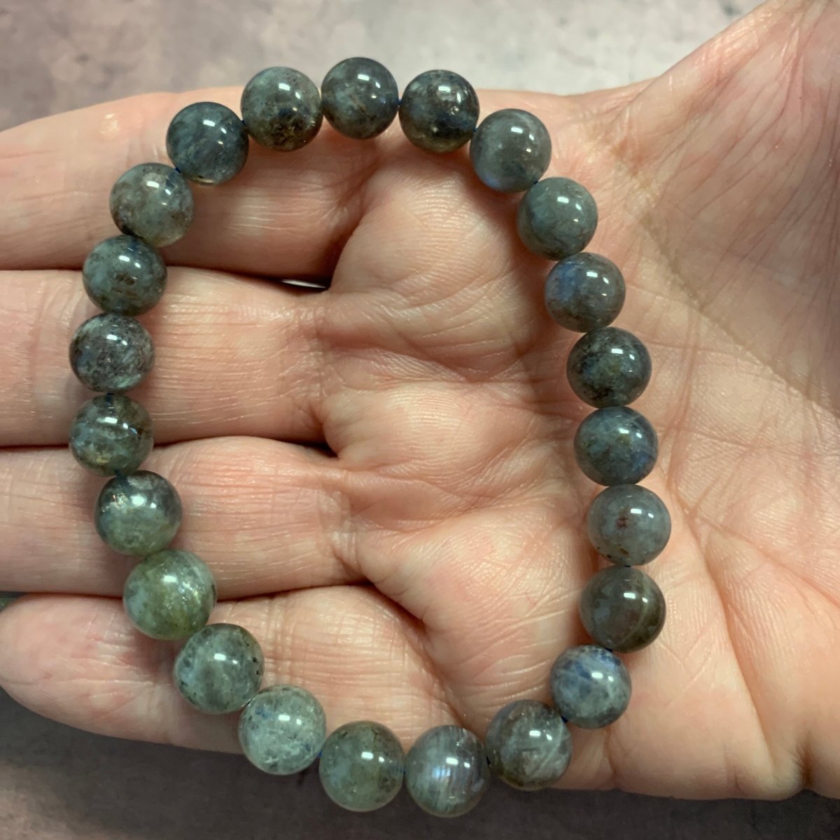 Labradorite Beaded Bracelet 8mm - The Mystical Moon Online Store