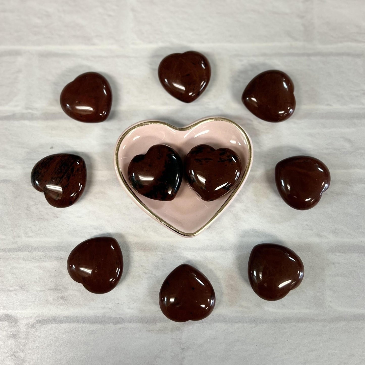 Mahogany Obsidian Tumbled 30mm Heart - The Mystical Moon Online Store