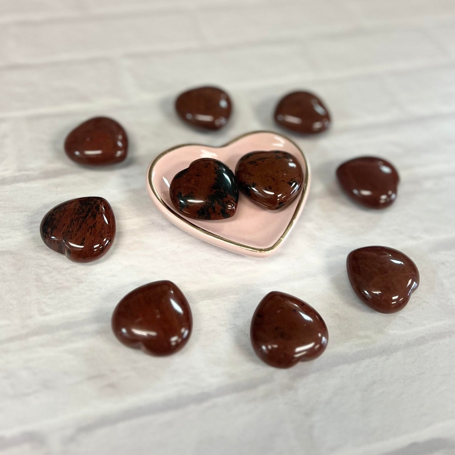 Mahogany Obsidian Tumbled 30mm Heart - The Mystical Moon Online Store