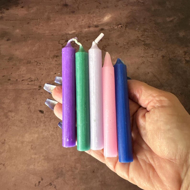 Mini Chime Spell Candle β 4" Ritual Candle in Assorted Colors - The Mystical Moon Online Store