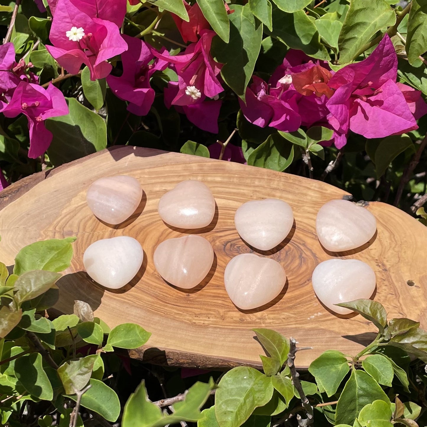 Peach Aventurine Tumbled 30mm Heart