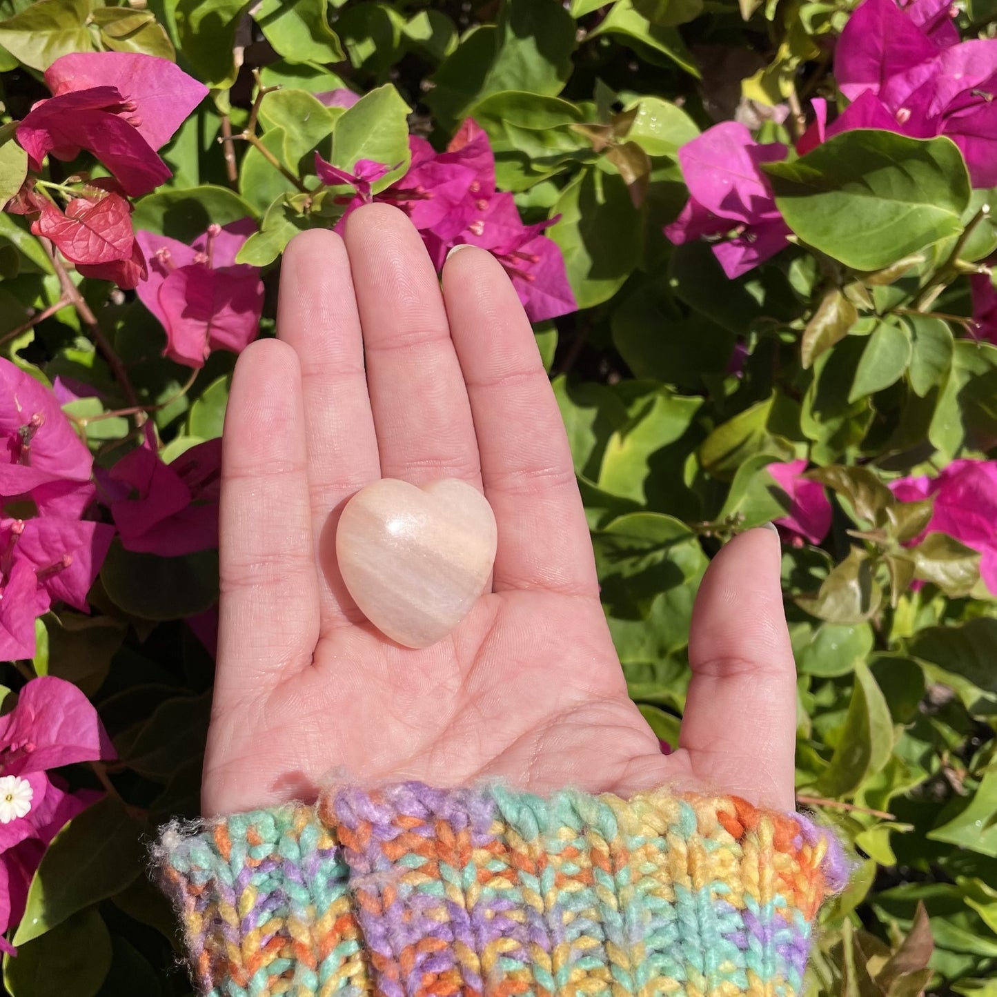 Peach Aventurine Tumbled 30mm Heart