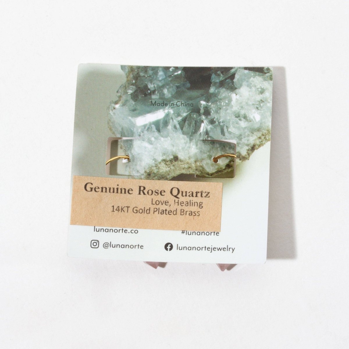 Prism Mini Hoop Earrings - Rose Quartz - The Mystical Moon Online Store