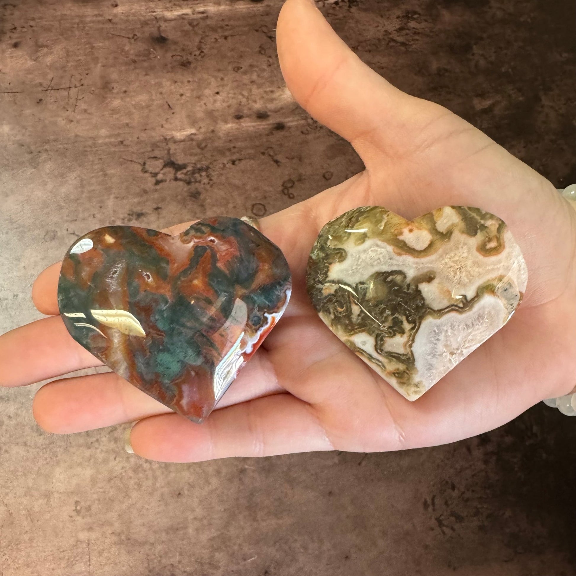 Red Moss Agate Heart $15 - The Mystical Moon Online Store