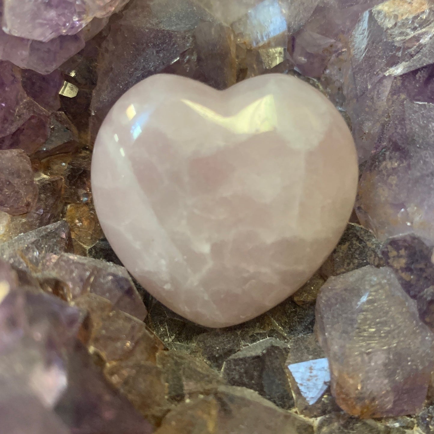 Rose Quartz Tumbled 30mm Heart - The Mystical Moon Online Store